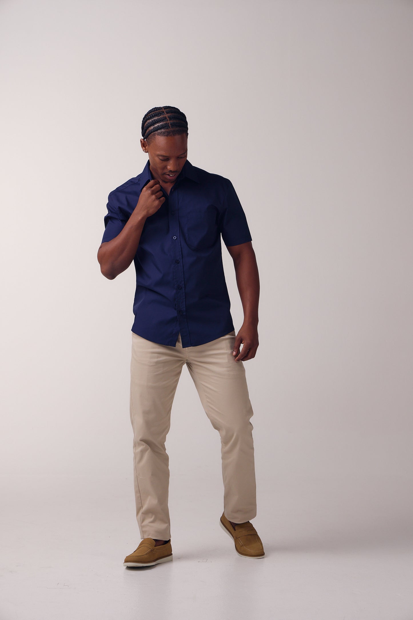 Mens Short Sleeve Lounge Shirt
