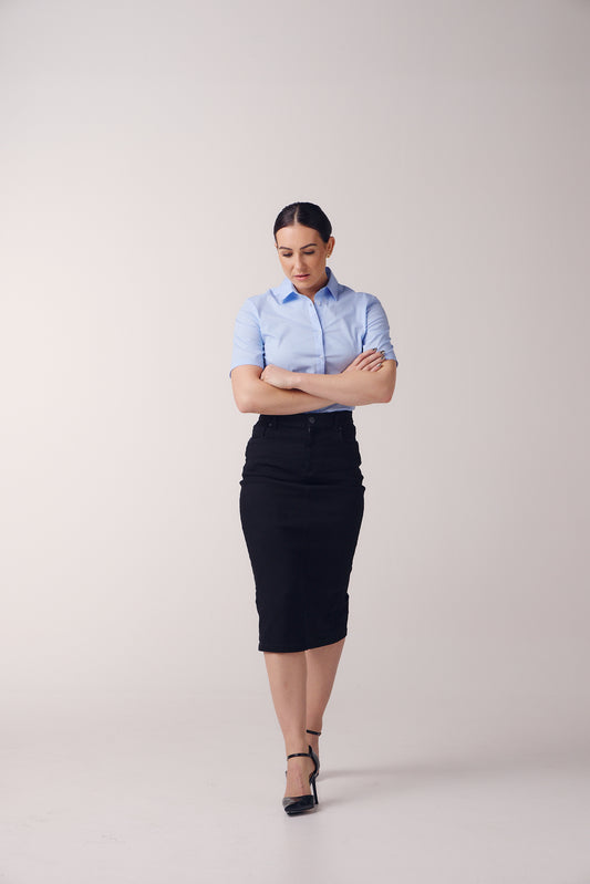 Ladies Stretch Denim Skirt